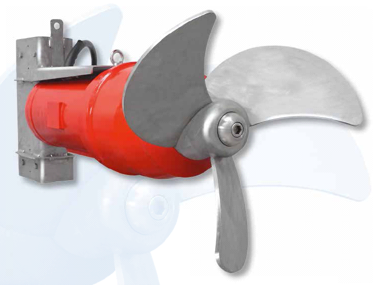 מערבל טבול עם מנוע גיר 